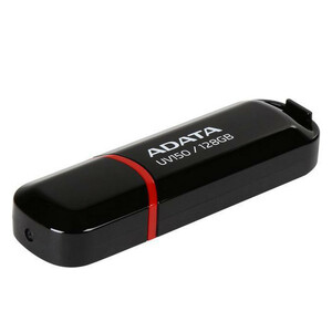 فلش مموری ای دیتا مدل UV150 ظرفیت 128 گیگابایت با رابط USB 3.2 Gen1 و پشتیبانی از انواع سیستم‌عامل، طراحی درپوش‌دار و سازگار با کامپیوتر، لپ‌تاپ، موبایل و تلویزیون
