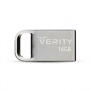 فلش مموری وریتی مدل V813 ظرفیت 16 گیگابایت، رابط USB 2.0 Type-A، بدنه فلزی، طراحی بندانگشتی، سازگار با موبایل، تبلت، کامپیوتر و تلویزیون، سرعت انتقال 20 مگابایت بر ثانیه