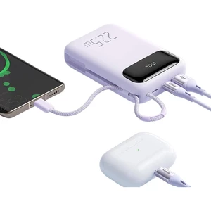 پاوربانک 10000 تایپ‌سی و USB-A توان 22.5 وات مک‌دودو MCDODO MC-324 با کابل تایپ‌سی متصل و نمایشگر دیجیتالی