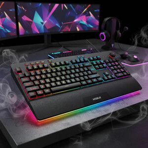 کیبورد گیمینگ هیسکا HISKA مدل HX-KEG405 باسیم RGB