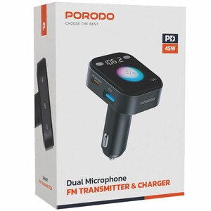 بهترین فرستنده FM بلوتوثی پورودو Porodo مدل PD-BTFMTVC-BK