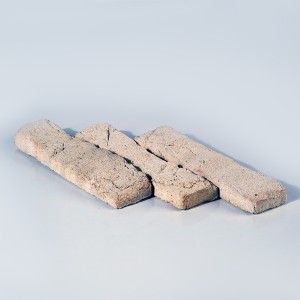 آجر (پلاک) رستیک سنتی صخره ای سفید تک کد 2.5*21*5