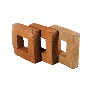 آجر (پلاک) رستیک سنتی مشبک شاموتی قطرداخلی (10*10 )رندوم 5*20*20