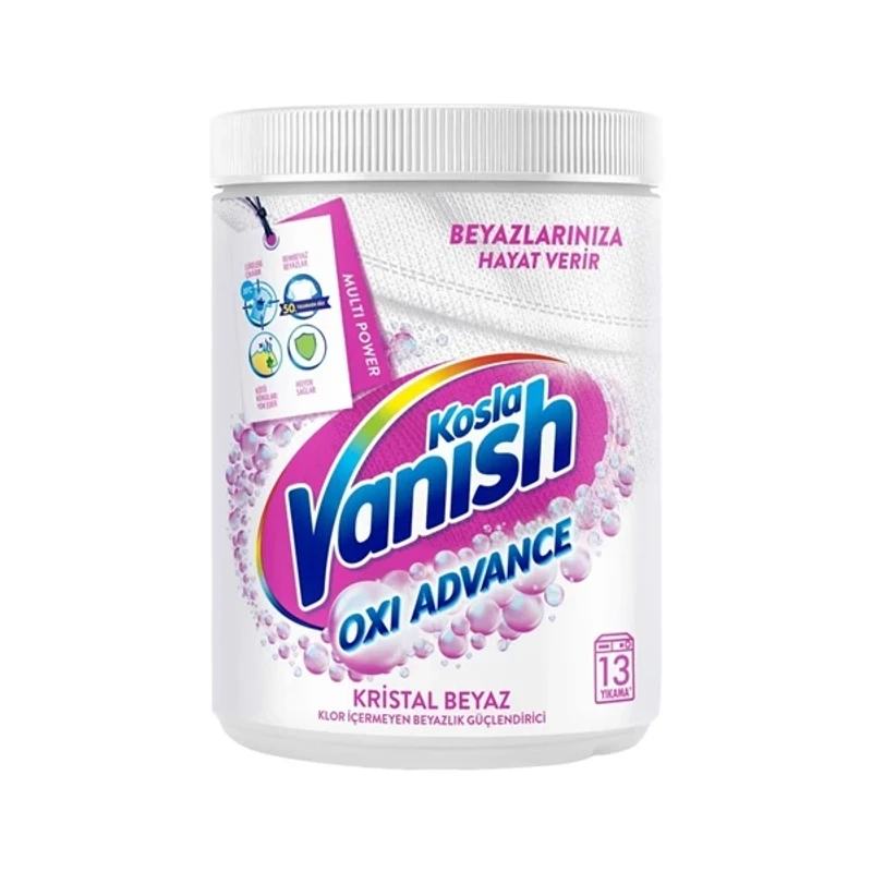 پودر لکه بر لباس ونیش مدل White Oxi Advance مخصوص لباس‌های سفید وزن ۴۰۰ گرم