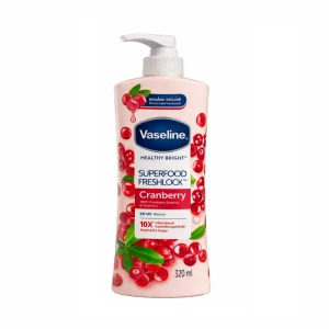 لوسیون بدن وازلین مدل Cranberry حجم ۳۲۰ میلی‌لیتر مناسب انواع پوست