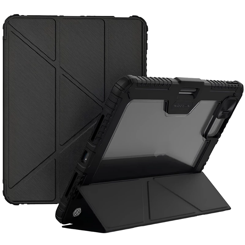 کاور کلاسوری نیمه شفاف آیپد پرو 13 2024 بامپردار نیلکین Bumper Leather Case Pro