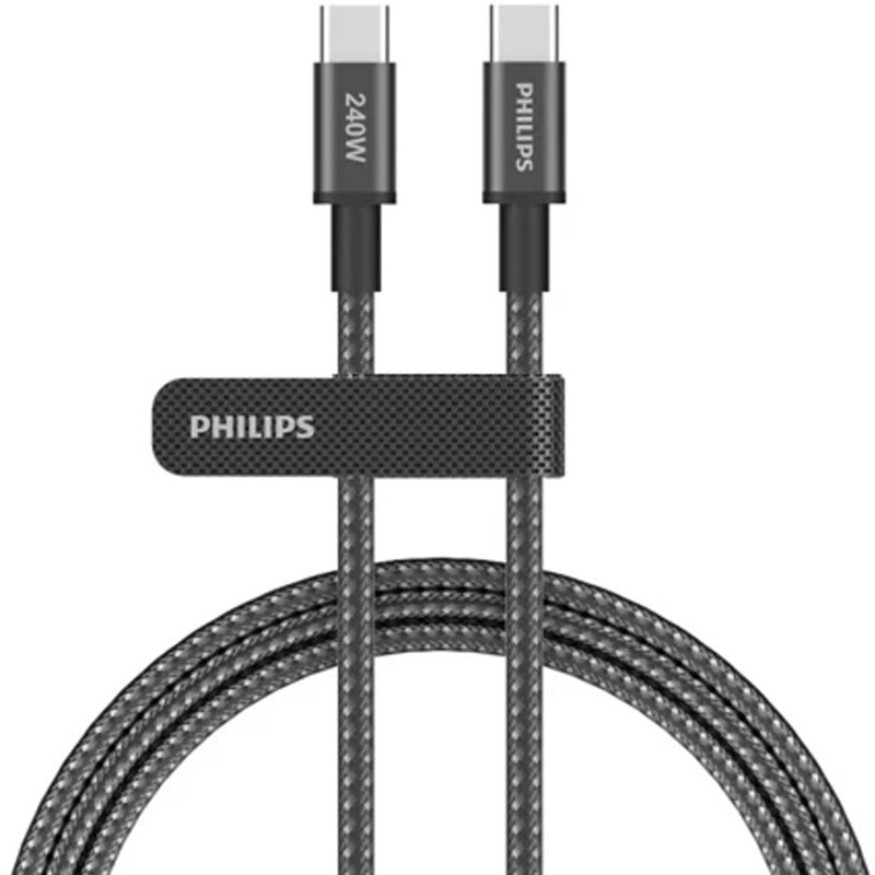 کابل تایپ سی 240 وات فیلیپس Philips مدل DLC7060C کارپلی با طول 2 متر