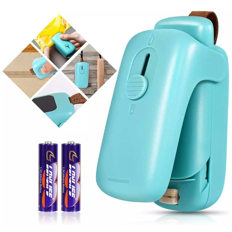دستگاه پلمپ کننده کیسه فریزر خانگی حرارتی و چاقوی کوچک E-006-02 (kekemai)