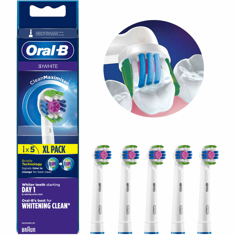 سری یدک مسواک برقی اورال-بی Oralb مدل 3D WHITE بسته 4 عددی