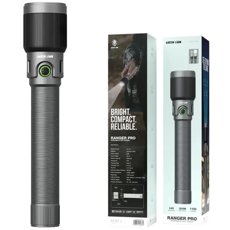 چراغ قوه گرین لاین مدل Ranger Pro با نور مهتابی