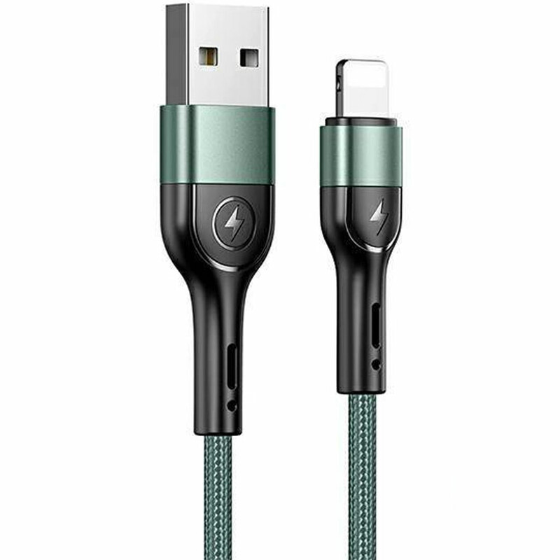 کابل یو اس بی به لایتنینگ یوسامز USAMS مدل US-SJ448 جریان 2 آمپر 1 متر