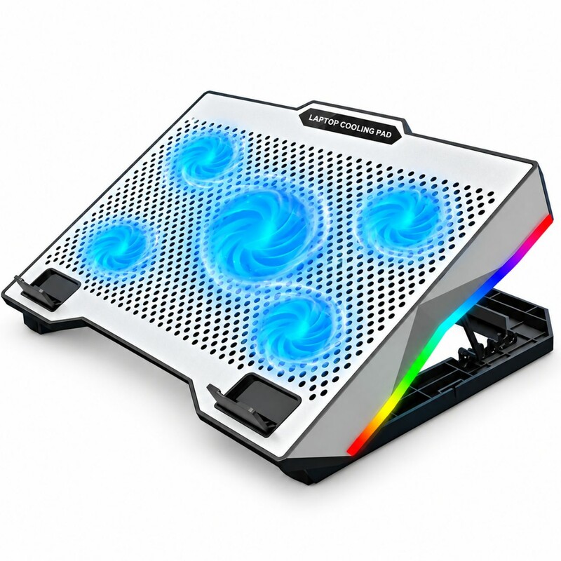 پایه خنک کننده لپ تاپ گیمینگ گیوکول GiveCool مدل S605 سایز 17 اینچ با 5 فن