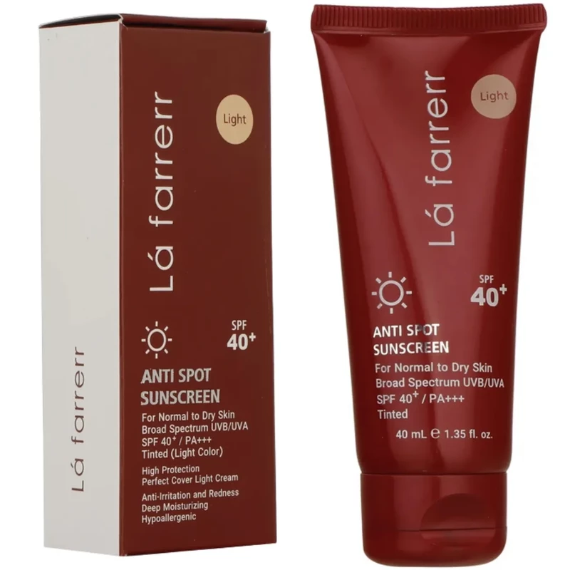 کرم ضد آفتاب رنگی لافارر مناسب پوست خشک و معمولی با SPF40 حجم 40ml