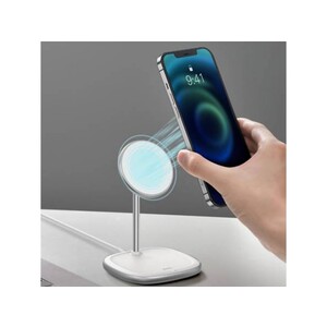 استند شارژر وایرلس بیسوس Baseus Swan Magnetic Desktop Bracket Wireless Charger