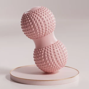 Fascial peanut ball for foot massage, spinal muscle relaxation, double ball for hip, back, and leg acupoint stimulation, yoga massage ball.