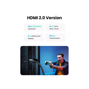 کابل اچ دی ام آی یوگرین Ugreen HD119 40108 HDMI Male To Male Cable 30M