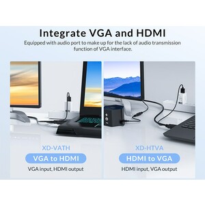 مبدل اچ دی ام آی به وی جی ای و صدا و میکرو یو اس بی اوریکو  ORICO VGA/HDMI Adapter Cable XD-HTVA 5m