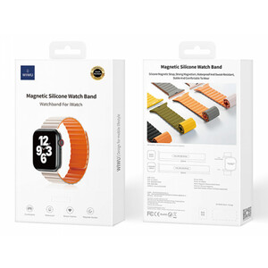 بند سیلیکونی اپل واچ 38، 40 و 41 میلی‌متری ویوو WIWU 38/40/41 Magnetic silicone watch band Wi-WB001