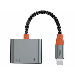 مبدل لایتنینگ به لایتنینگ و درگاه صدا ویوو Wiwu LT08 Lightning To Lightning & 3.5mm Audio Converter