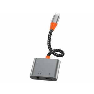 قیمت مبدل لایتنینگ به لایتنینگ و درگاه صدا ویوو Wiwu LT08 Lightning To Lightning & 3.5mm Audio Converter