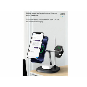 قیمت شارژر وایرلس رومیزی چهارکاره 15 وات ویوو WiWU 4 in 1 wireless charger M8