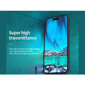 کیفیت محافظ صفحه نمایش شیشه ای آیفون 15 نیلکین NillkinApple iphone 15 H+Pro tempered glass
