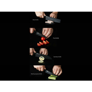 ست 5 تایی چاقوی آشپزخانه شیائومی Huohou 5Pcs Cool Black Kitchen