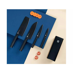ست 5 تایی چاقوی آشپزخانه شیائومی Huohou 5Pcs Cool Black Kitchen