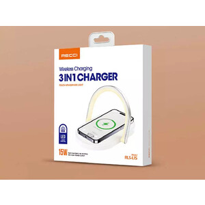 شارژر و لامپ خواب رسی Recci RLS-L15 Wireless Charging 3-In-1 charger 15W