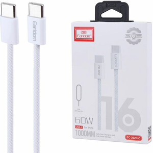 کابل شارژ PD و فست Earldom Type-C to Type-C مدل EC-202C-C 60W