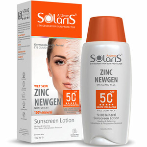 لوسیون ضد آفتاب فیزیکال آردن سولاریس مدل Zinc NEWGEN +SPF50 بی رنگ