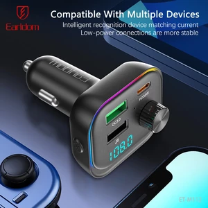 بهترین شارژر فندکی و اف ام پلیر بلوتوثی ارلدام Earldom مدل ET-M112 با بلوتوث 5.4
