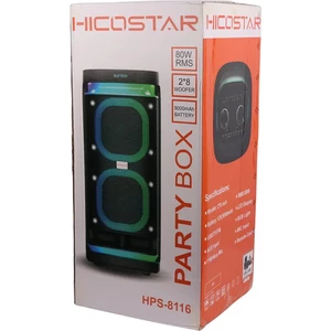 اسپیکر بلوتوثی چمدانی هایکو استار Hicostar مدل Party Box HPS-8116 با توان 80W