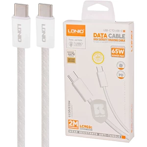 کابل دوسر تایپ سی الدنیو مدل LDNIO LC902C توان 65 وات 2 متر