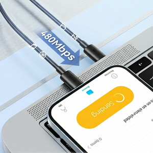 فروش کابل تایپ سی به تایپ سی یوسامز مدل SJ711 توان 60 وات یک متری