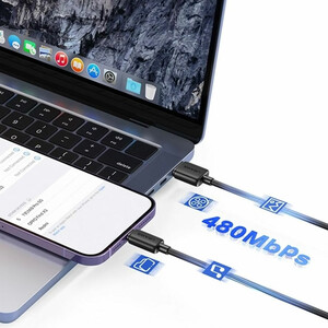 خرید کابل یو اس بی به لایتنینگ یوسامز مدل SJ689 طول 1.2 متر