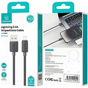 بهترین کابل یو اس بی به لایتنینگ یوسامز مدل SJ689 طول 1.2 متر