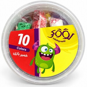 زاویه بالای خمیر بازی سطلی 10 رنگ لوکی