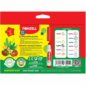 ماژیک نقاشی فونزل Fonzell مدل 685001 قابل شستشو 12 رنگ