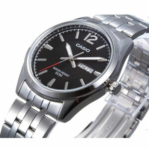 ساعت مچی مردانه کاسیو Casio مدل MTP-1335D-1A با بند استیل و صفحه مشکی /کیوسی شد. عکس اول گالری بی کیفیت است.