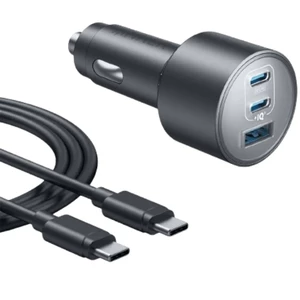 شارژر فندکی  انکر Anker مدل B2737HA1 دارای 3 پورت و توان 167.5 وات