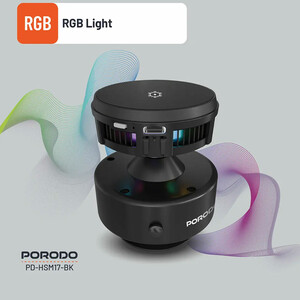 هولدر موبایل، شارژر بی سیم خنک کننده پورودو Porodo مدل PD-HSM17-BK توان 15 وات