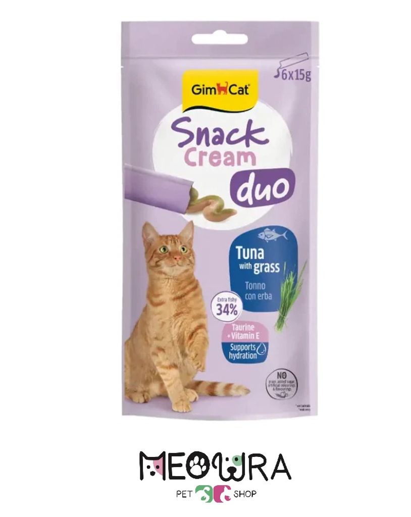 بستنی گربه جیم کت طعم تن و علف Gimcat Snack Cream With Tuna and Grass