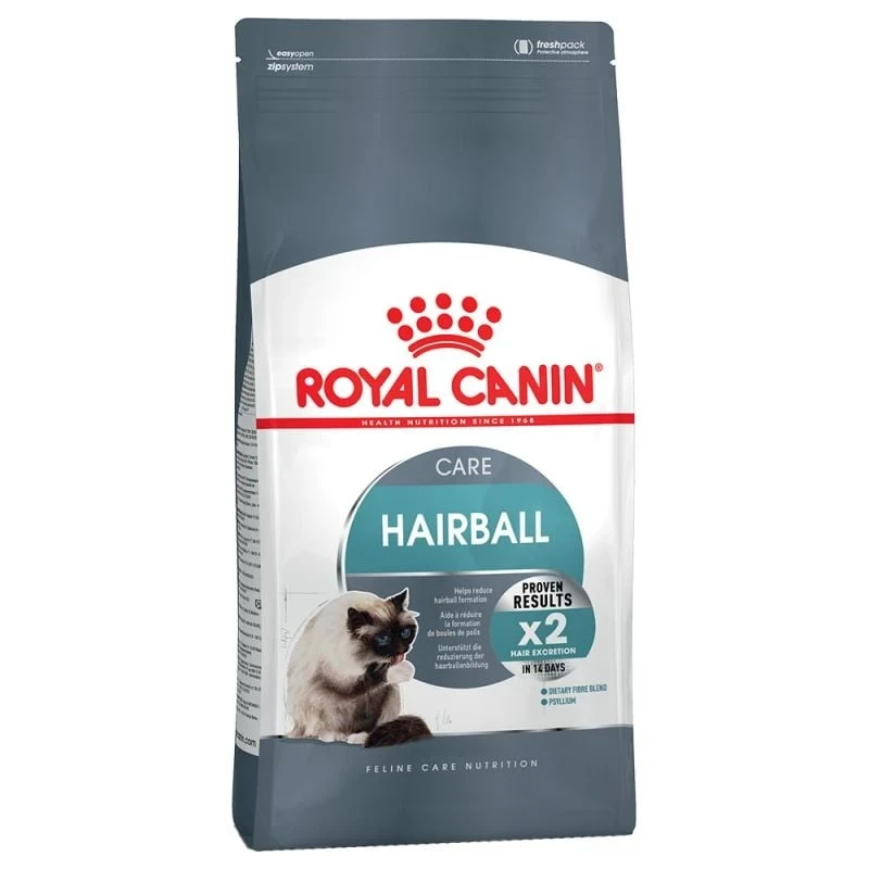 غذای خشک گربه رویال کنین مدل Hairball Care ضد گلوله مویی وزن 2 کیلوگرم