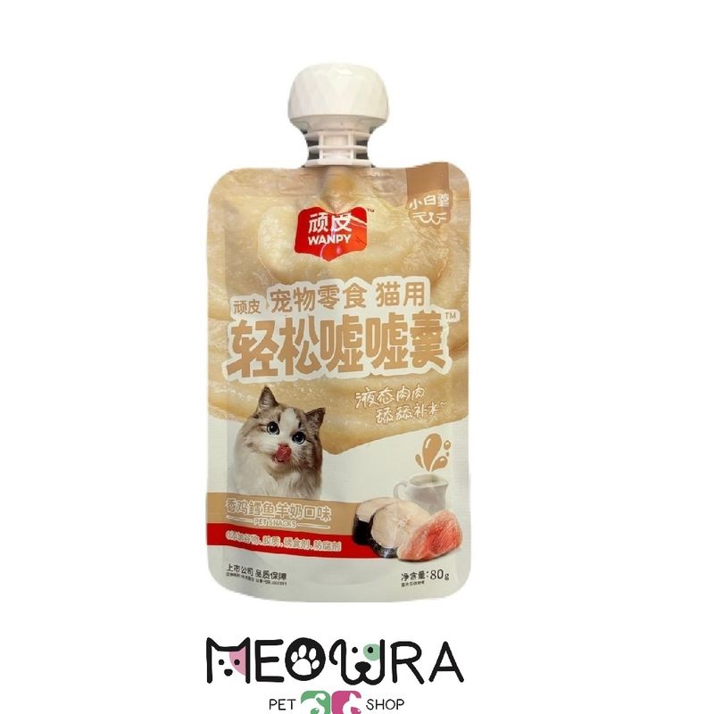 پودینگ گربه ونپی مدل سلامت مجاری ادراری طعم مرغ، ماهی کاد و شیر بز وزن 90 گرم