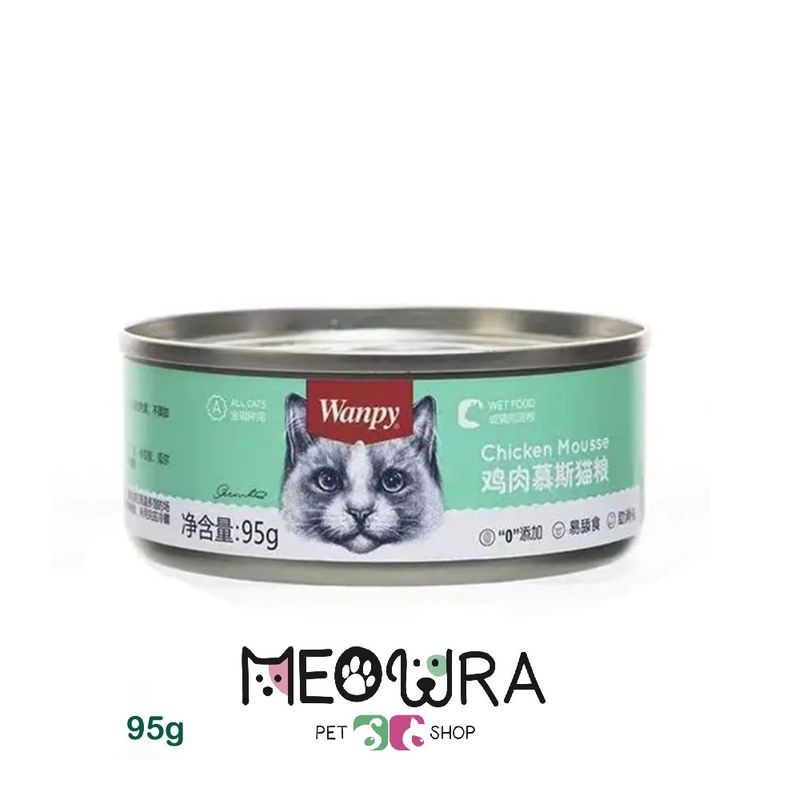 کنسرو گربه ونپی مدل پته Pâté با طعم مرغ و جگر وزن ۹۵گرم