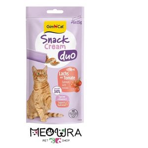 بستنی گربه جیم کت طعم سالمون و گوجه Gimcat Snack Cream With Salmon and Tomato
