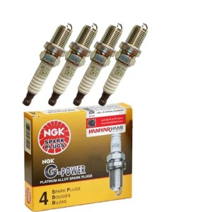 شمع موتور سوزنی پلاتینیوم پایه کوتاه NGK ژاپن کد BkR6EGP 7092 لیبل همیار حامی 4 عددی مناسب برای زانتیا