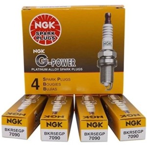 شمع موتور سوزنی پلاتینیوم پایه کوتاه NGK ژاپن کد BkR6EGP 7092 لیبل همیار حامی 4 عددی مناسب برای لیفان x60
