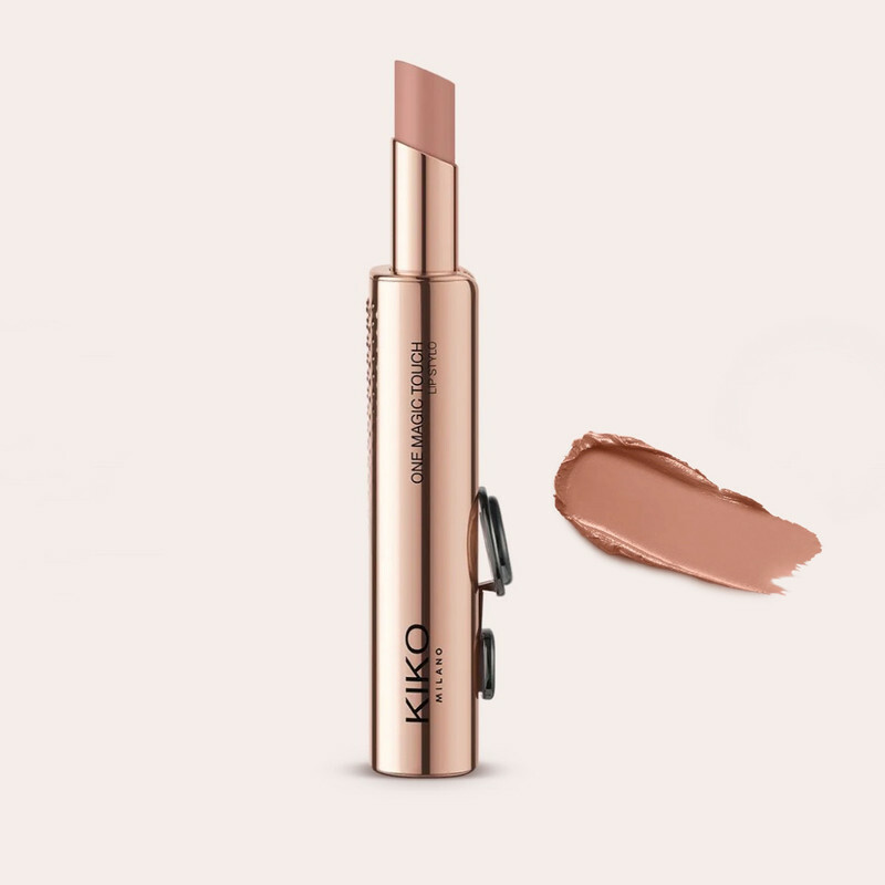 رژ لب جامد مات کیکو میلانو مدل one magic touch lip stylo رنگ قهوه ای شماره 2 almond vibes